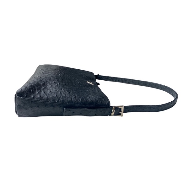 Prada Black Ostrich Leather Shoulder Bag - Picture 4 of 10